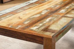 Esstisch 180x90cm 'Hawkins' recyceltes Altholz mehrfarbig lackiert