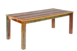 Esstisch 180x90cm 'Hawkins' recyceltes Altholz mehrfarbig lackiert