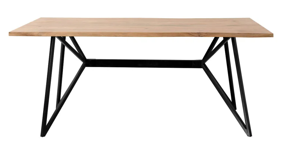 Esstisch 175x90cm 'Hunter' Akazie massiv & Gestell Metall schwarz