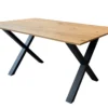 Esstisch 180x90cm "Konin" Wildeiche massiv & X-Gestell