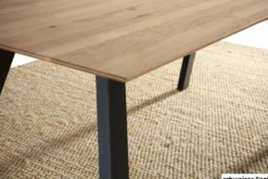 Esstisch 180x90cm "Konin" Wildeiche massiv & X-Gestell