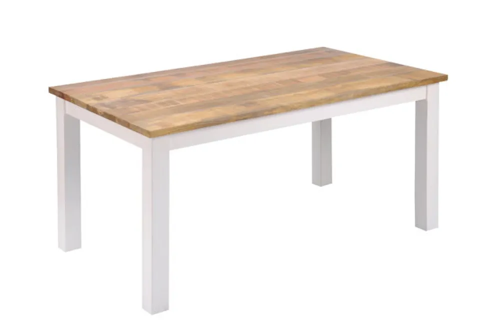 Esstisch 160x90cm 'Nizza' Mango weiß natur