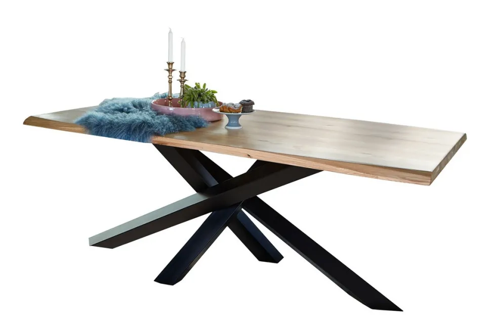 Esstisch 200x100cm "Vega" 200x100cm Wildeiche massiv