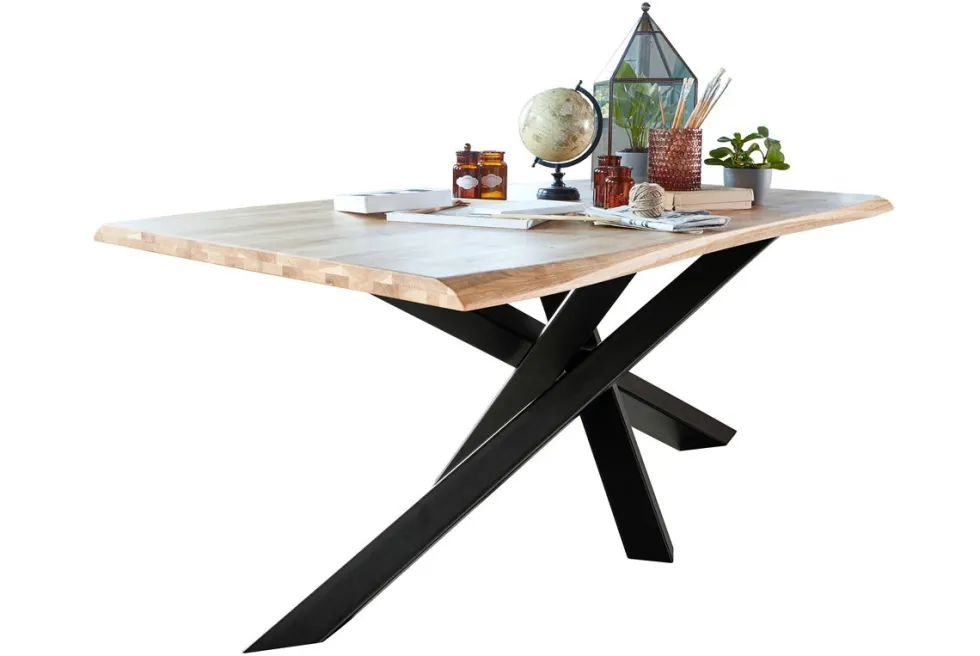Esstisch 200x100cm "Vega" 200x100cm Wildeiche massiv