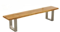 Esszimmerbank 260cm 'Amber II' Wildeiche massiv