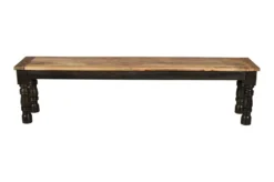 Esszimmerbank 180cm 'Mumbai' Mango natur & schwarz