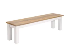 Esszimmerbank 140cm 'Nizza' Mango weiß natur