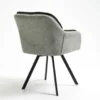 Esszimmerstuhl drehbar "Alice" grau/grün