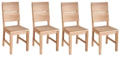 Esszimmerstuhl 4er-Set "Mike" Kernbuche geölt