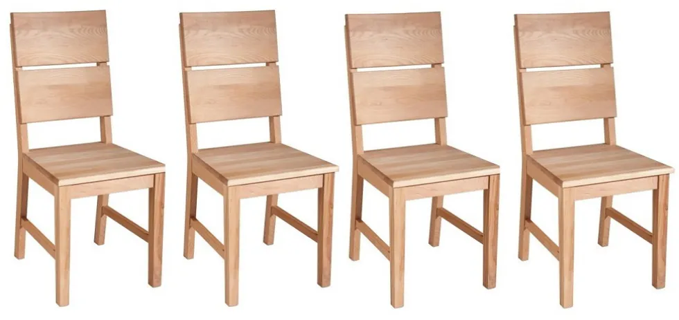 Esszimmerstuhl 4er-Set "Mike" Kernbuche geölt