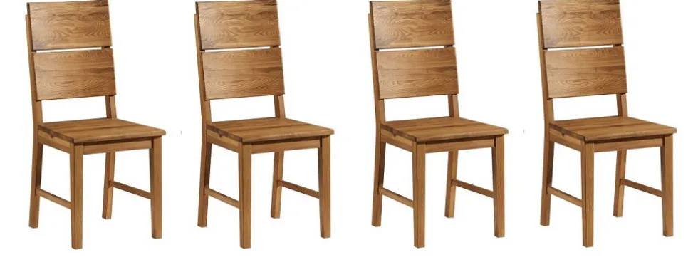 Esszimmerstuhl 4er-Set "Mike" Wildeiche massiv