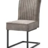 Esszimmerstuhl 'Odin' Bezug Taupe Gestell schwarz