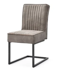 Esszimmerstuhl 'Odin' Bezug Taupe Gestell schwarz