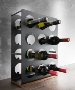 Flaschenregal für 12 Flaschen "Vino 2" Metall schwarz