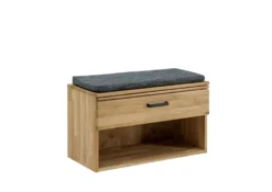 Garderobenbank inkl.Kissen 80cm "Riga" Wildeiche massiv