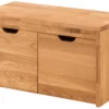 Garderobenbank mit 2 Schubkästen 82cm 'Stockholm' Wildeiche massiv AV