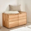 Garderobenbank 80x47cm "Kent" Wildeiche massiv