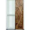 Garderobenschrank 110x190cm 'Country' Akazie weiß & braun