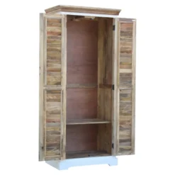 Garderobenschrank 80x190cm 'Nizza' Mango weiß natur