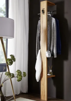 Garderobe 30x200cm 'Bayreuth' Kernbuche massiv