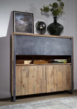 Highboard 130cm 'Genua' Akazie gebürstet