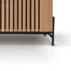 Highboard 140cm Wildeiche 'Amalfi' verschiedene Ausführungen ohne Glasplatte Metallgestell schwarz