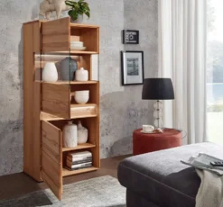 Highboard links 63x152cm "Berlin" Kernbuche geölt
