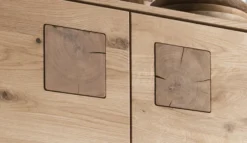 Highboard m.Glastüren 103x145cm 'Monza' Wildeiche geölt
