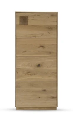Highboard m.Holztüre 63x145cm 'Monza' Wildeiche geölt Rechts