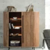 Highboard mit Beleuchtung 118cm 'Atlantic' Akazie massiv