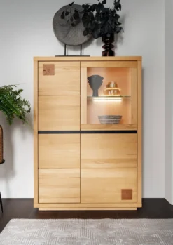 Highboard 103x148cm "Bergamo" Kernbuche geölt WZ-0159