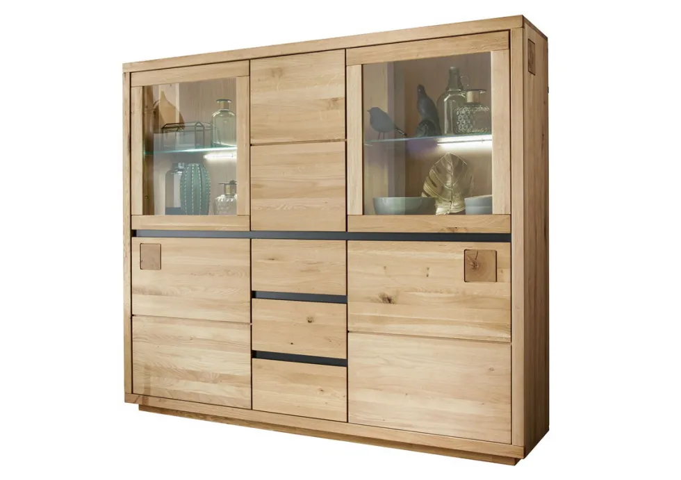 Highboard 166x148cm "Bergamo" Wildeiche geölt WZ-0159