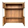 Highboard 131x147cm 'Dakar' Akazie massiv lackiert Glas