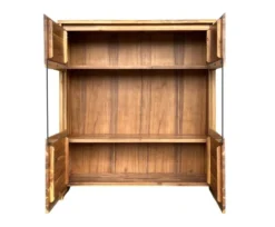 Highboard 131x147cm 'Dakar' Akazie massiv lackiert Glas
