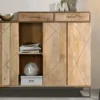 Highboard 145x132cm 'Houston' Mango natur & goldfarbig