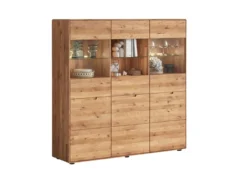 Highboard 149x149cm "Kent" Wildeiche massiv