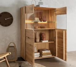 Highboard 100x149cm "Kent" Wildeiche massiv