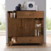 Highboard 157x145cm "Lugano" Kernbuche massiv Tabak geölt