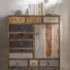 Highboard 90x120cm 'Metro' Altholz & Eisen