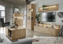 Highboard 165x145cm 'München' Wildeiche geölt