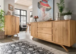 Highboard 80x120cm 'San Diego' Wildeiche geölt massiv