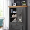 Highboard 108x152cm "Zürich II" Kiefer massiv grau WZ-0133