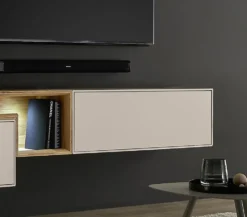 Hängeelement 105cm 'Locarno' MDF creme mit Klappe