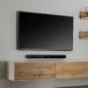 Hängeelement 180cm 'Locarno' Wildeiche massiv & MDF creme