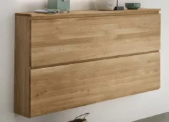 Hänge-Schuhschrank 160x84x24cm "Torino" Wildeiche massiv