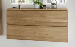 Hänge-Schuhschrank 160x84x35cm "Torino" Wildeiche massiv