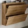 Hänge-Schuhschrank 110x84x24cm "Torino" Wildeiche massiv