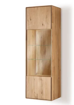 Hängevitrine inkl. Beleuchtung 40x125cm 'Sienna' Wildeiche geölt