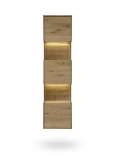 Hängevitrine 43x169cm 'München' Wildeiche geölt