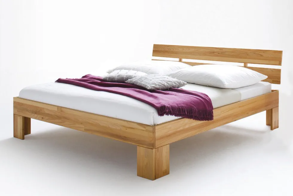 Jugendbett 'Bozen' 140x200cm Kernbuche Sitzhöhe 45cm